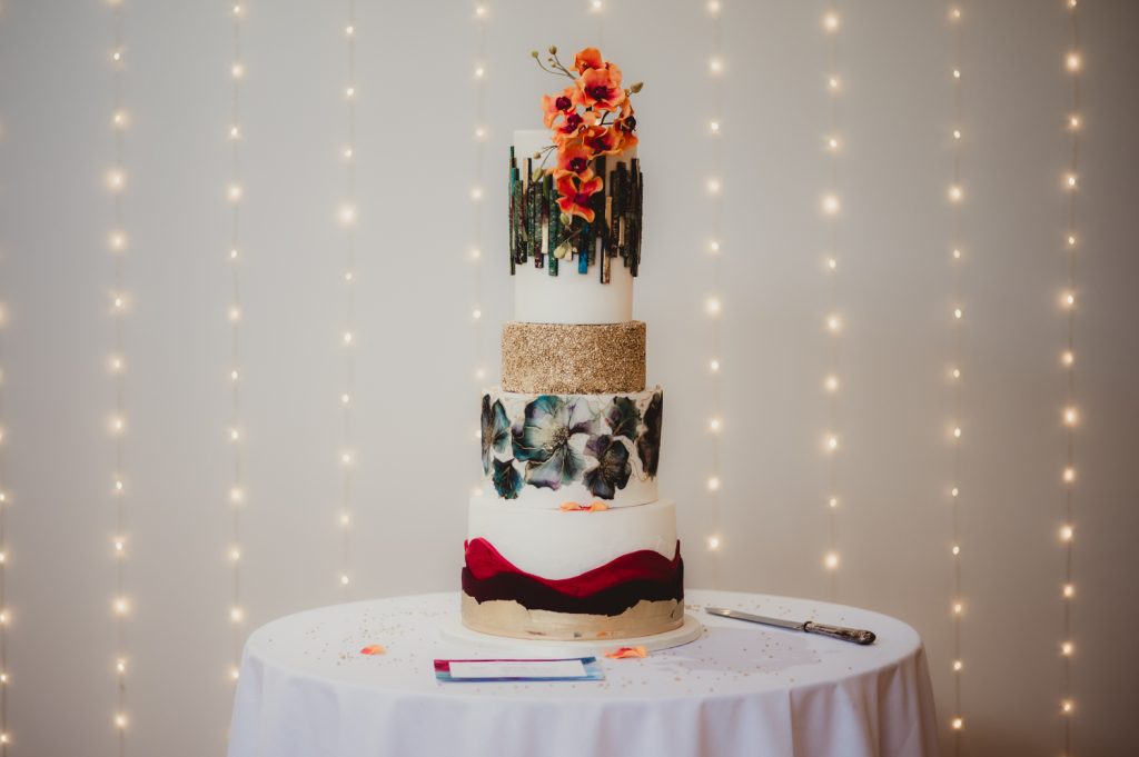 A stunning 4 teir wedding cake at the Matara Centre